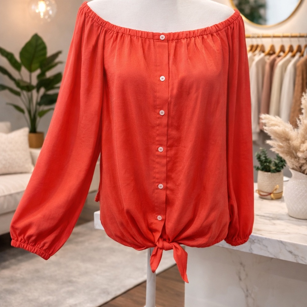 Vince Camuto Women's Off-Shoulder Blouse XL